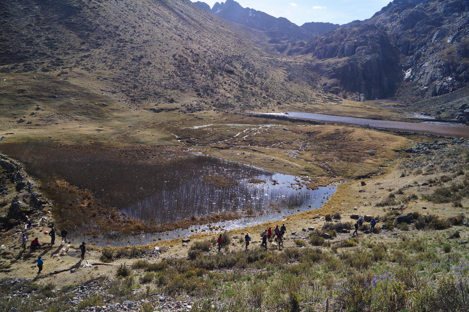 View of one of the Yanacancha dams. Photo courtesy of the Instituto de Montaña.