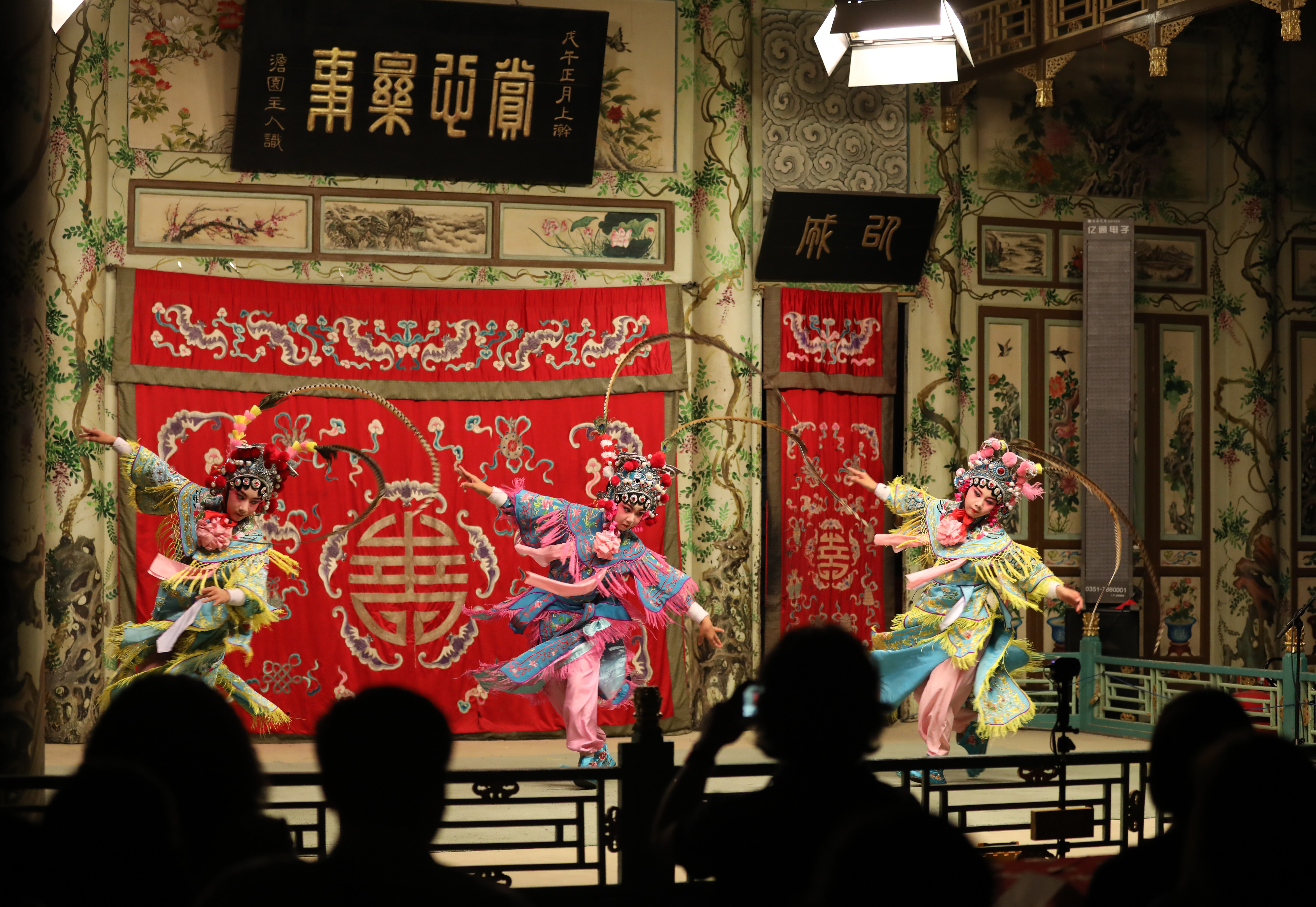 Dancers perform on the historic stage.