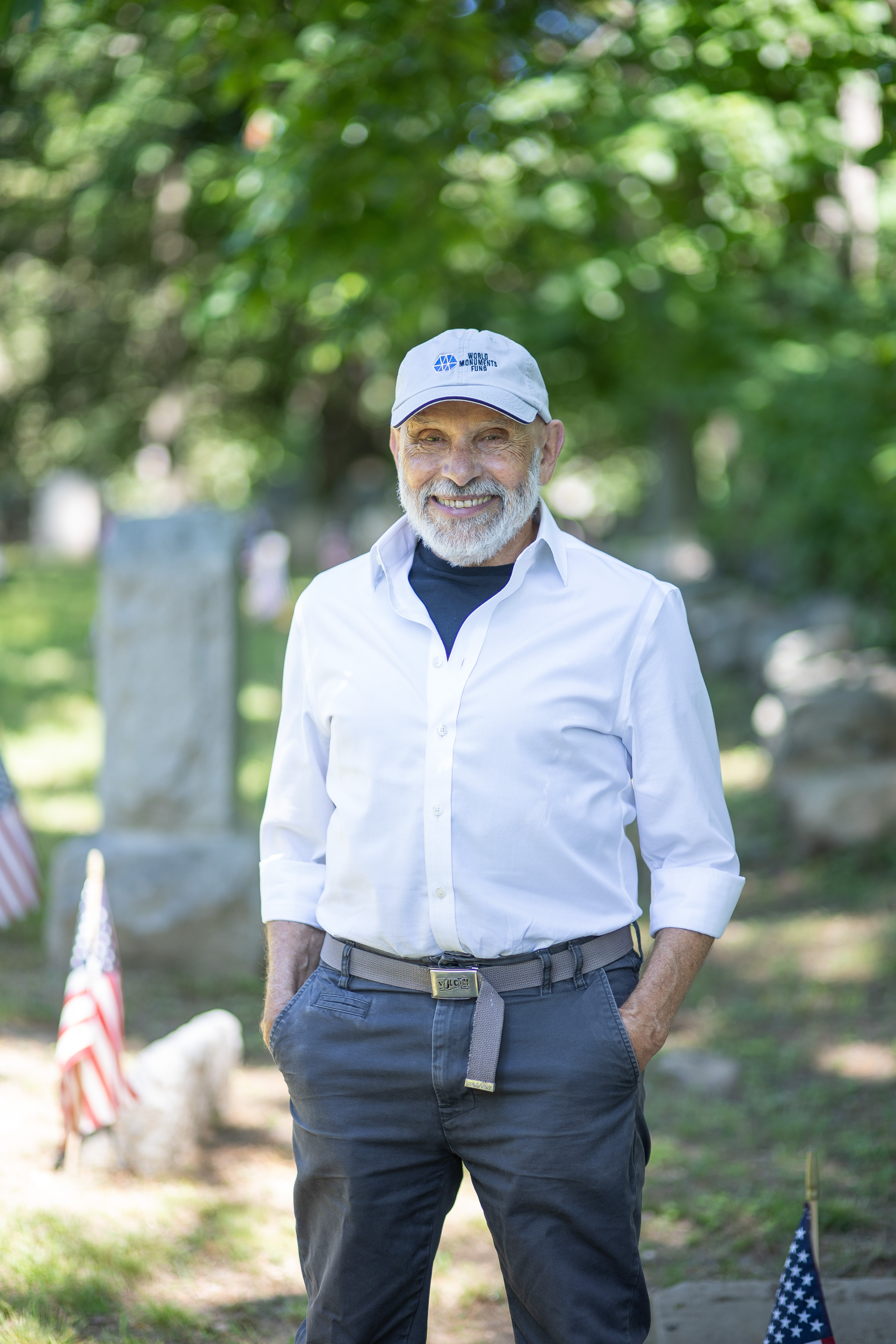 Frank Sanchis at the African-American Cemetery in Rye, New York, in June 2021.