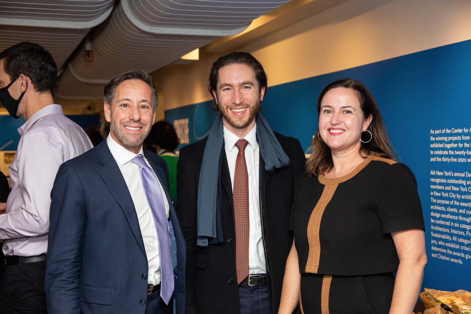 From left to right: WMF Trustee Anthony Thompson, WMF Junior Board Member Adam Kulewicz, and Bénédicte de Montlaur.