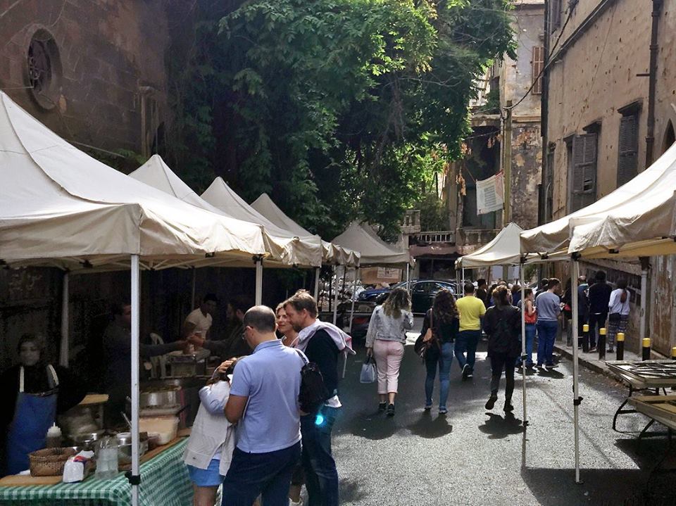 A local street market during Beirut Watch Day.