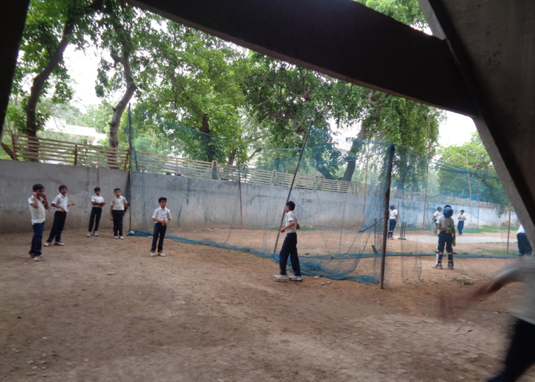 Children playing at Sardar Vallabhbhai Patel Stadium, India. 