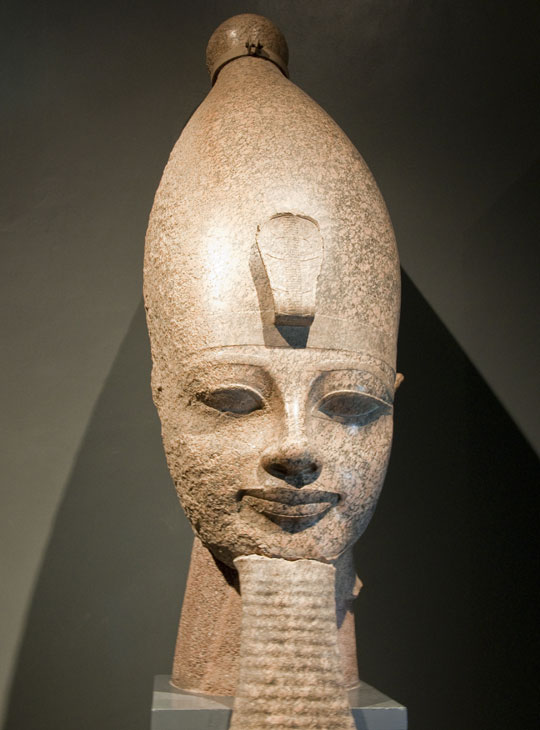 Head of Amenhotep III, after conserving the beard.