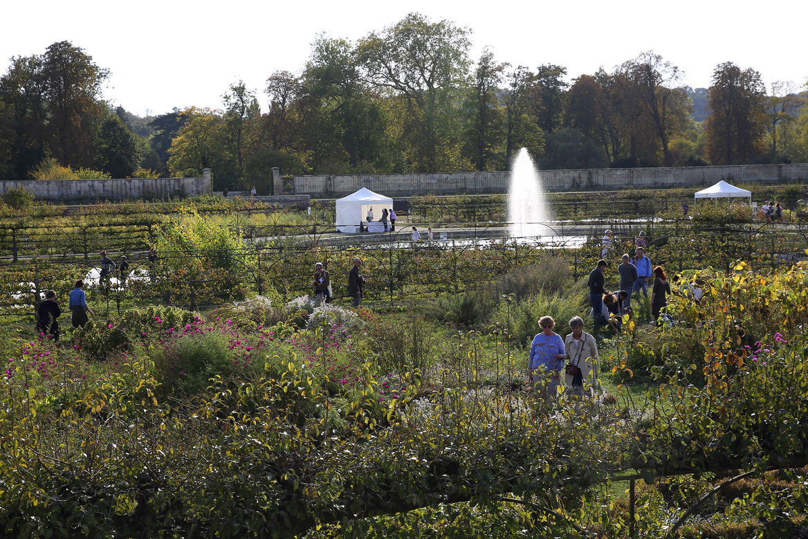 Visitors walk through the Potager du Roi during its recent Watch Day.