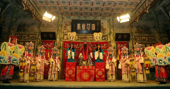 Performers at the Grand Theater at Prince Kung's Mansion, Beijing, China.