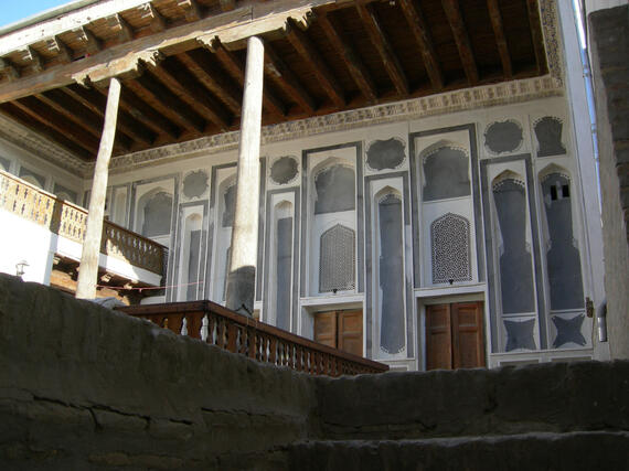 Facade of a traditional Bukharian house, 2020
