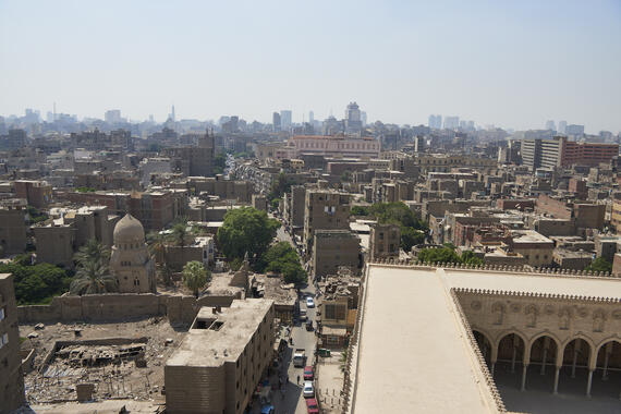 The takiyyat complex is located on the corner of Atfet al-Gulshani and Sharia That al-Rab, beside Bab Zuwayla, a medieval gateway to Cairo, and equidistant from the nearby Museum of Islamic Art and al-Azhar Park. 