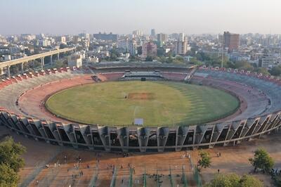 Patel Stadium seen from above. 
