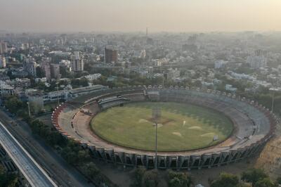 Sardar Vallabhbhai Patel Stadium aerial view. Photo credit: Jay Vadodaria. 