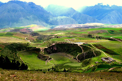 The cultural landscape of the Sacred Valley of the Incas in Peru.