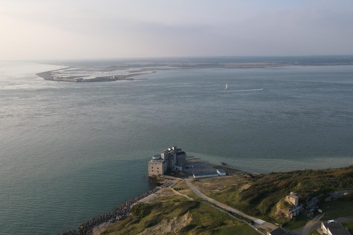 View of Hurst Castle from the Isle of Wight, 2021. Photo courtesy of ExploringWithin on YouTube.