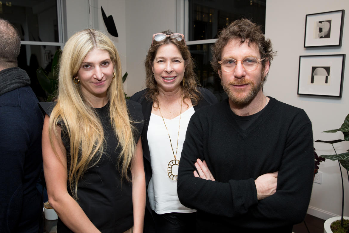 (L to R) Sarah Hoover, Anne Pasternak, and Dustin Yellin.