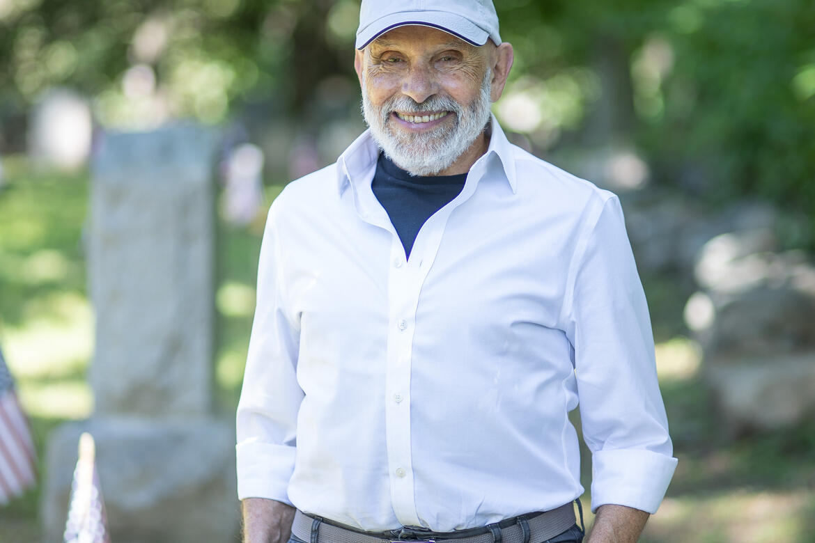Frank Sanchis at the African-American Cemetery in Rye, New York, in June 2021.