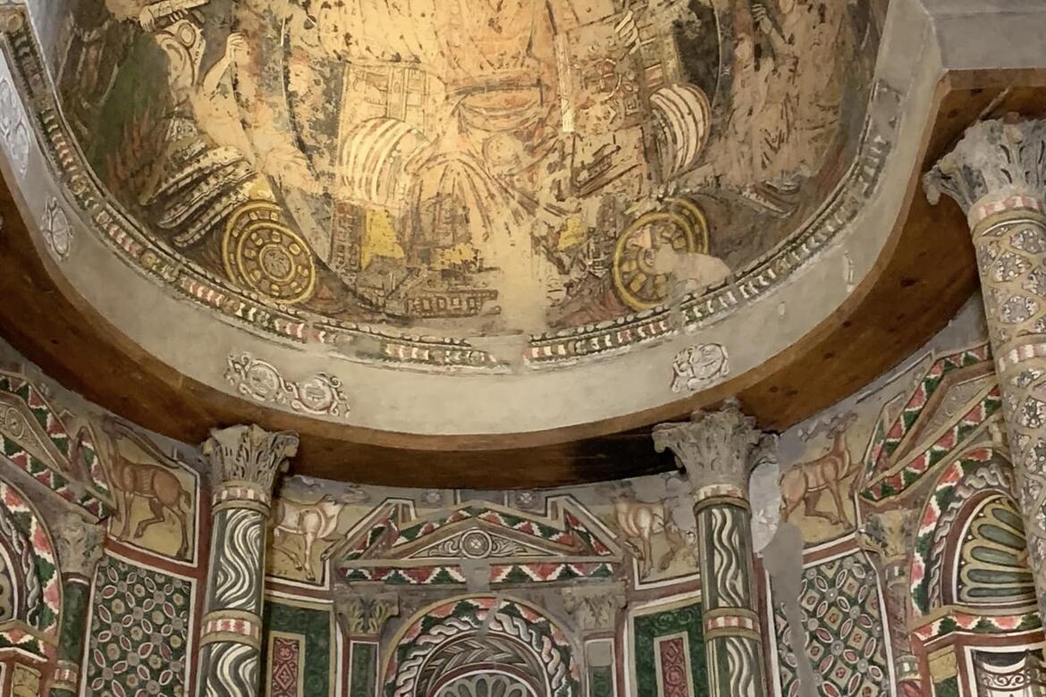 Frescoes at the White and Red Coptic Monasteries, a 2002 World Monuments Watch site in Egypt.