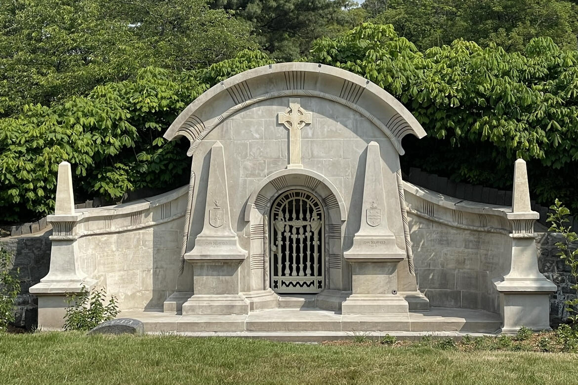 The Delafield Vault at Green-Wood Cemetery after restoration 