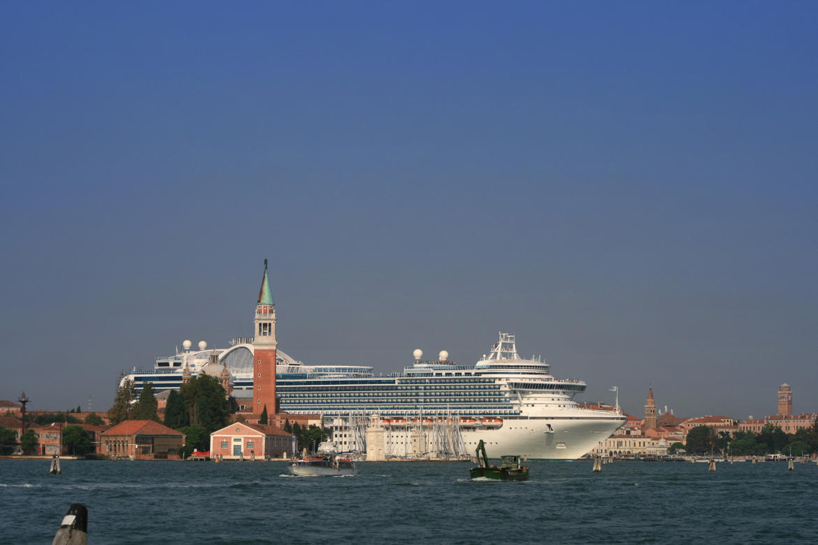 Cruise ship entering St. Mark’s Basin, Venice, 2014 