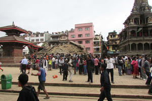 Char Narayan Temple, Nepal, after the April 25, 2015, earthquake