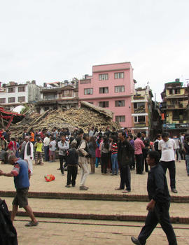 Char Narayan Temple, Nepal, after the April 25, 2015, earthquake