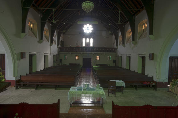 View from the chancel looking east, 2016. Photo: Tim Webster.