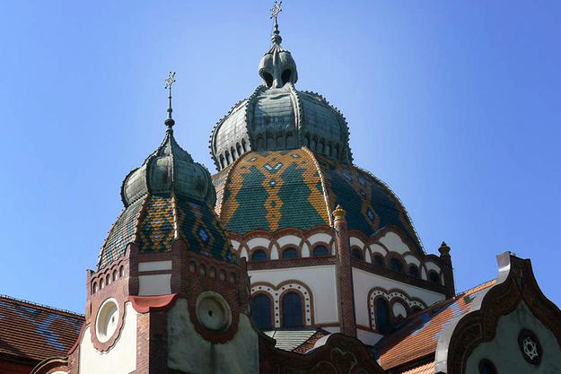 View of central cupola and one of four lower cupolas, after restoration, 2015