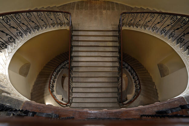 Circular Stairwell after conservation. Photo by Maniyarasan R.