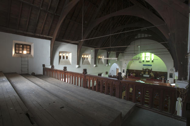 View of nave from the first floor balcony, 2016. Photo: Tim Webster.