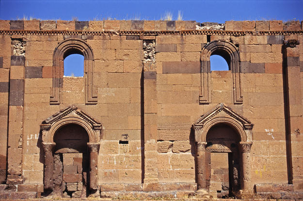 Detail of the basilica façade, 1995