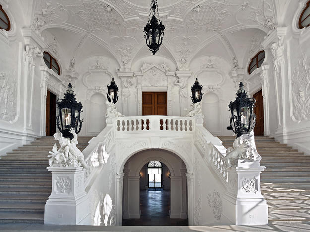 The Grand Staircase of the Sala Terrena, after conservation, 2012