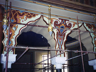 Interior during conservation, 2002