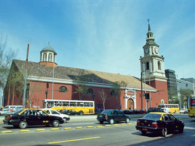 Facade facing street with belltower, 2003