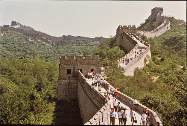 Tourists at the Great Wall, 2000