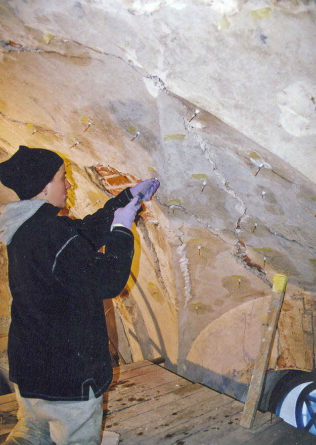 Conservator at work, 2005