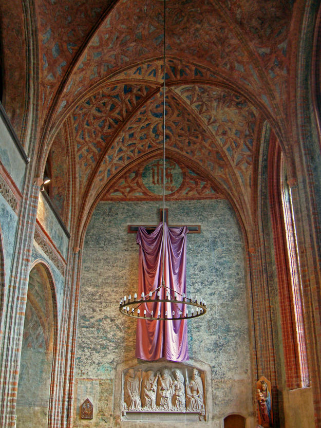 Interior murals, after conservation, 2009