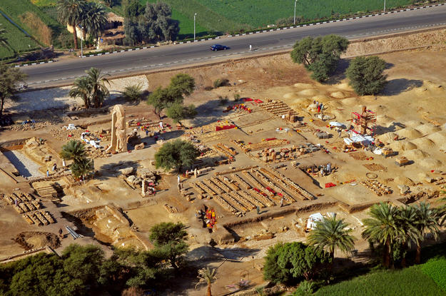 Aerial view of the inner peristyle court, 2009