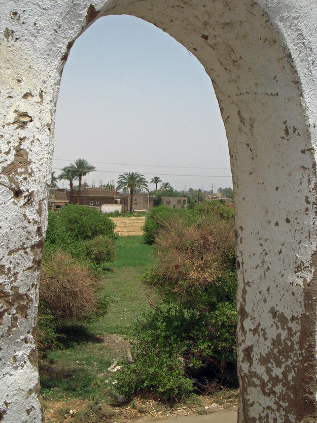 View to the north through an archway, 2010