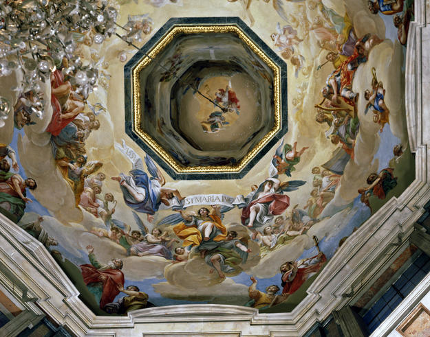 Frescos by Francisco Ricci and Juan Carreño adorn the cupola, 1982