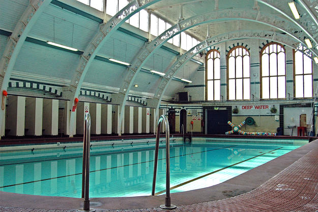 The second class pool at Moseley Road Baths, which remains in use, 2007