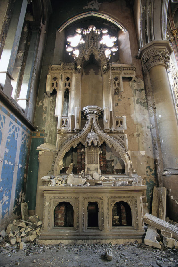 Damaged interior, 1996