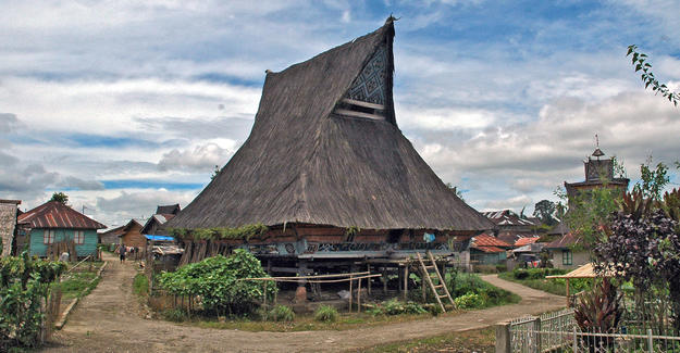 Rumah adat, or traditional house, conserved by community efforts, 2008