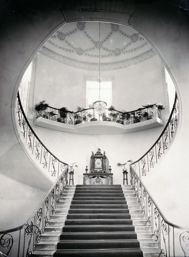 Archival image of the stairway, 1930
