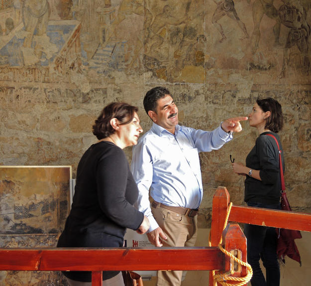 Dr. Abdullah and training participants visit Qusayr 'Amra in Jordan, 2014