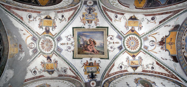 The ceiling of the Lower Loggia after conservation, 2013