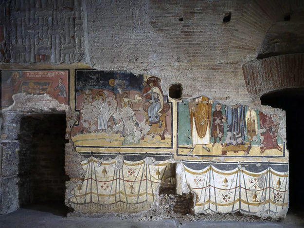 Wall paintings of the Chapel of Theodotus after conservation , 2005