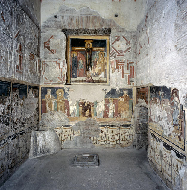 Byzantine-style wall paintings in the Chapel of Theodotus, 2013
