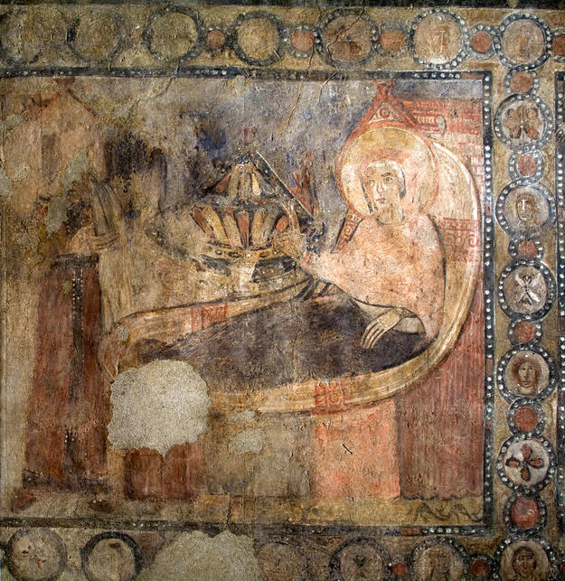 Detail of one of the frescoes, 2007