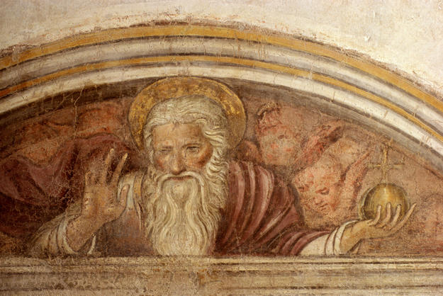 Detail of the figure from the top of the fresco program, 2000