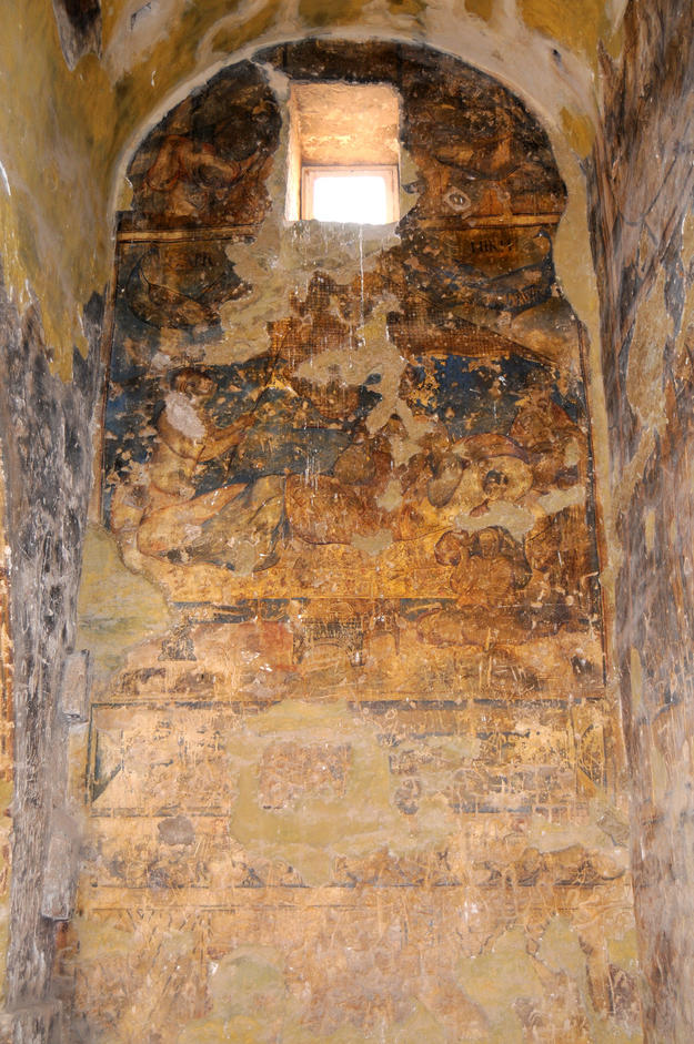 South wall of Room 1A before conservation, 2011