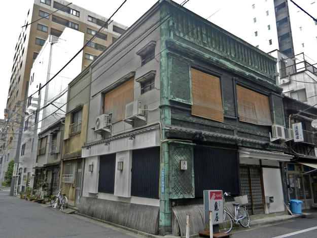 The Kameya merchant house, in the modern kanban kenchiku, or signboard architecture style, 2013