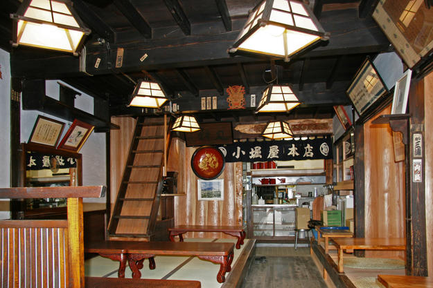 Kobori-Ya Main Shop with restored floors and reinforced columns, 2012