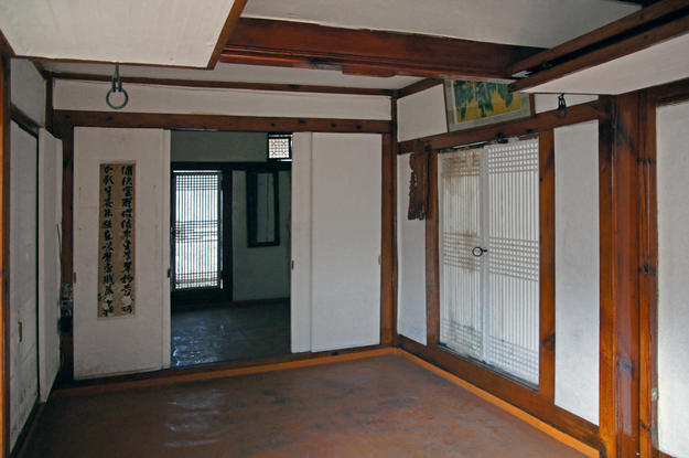 An interior view of Simwonjeong Pavilion , 2013